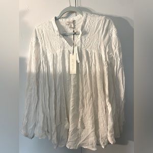 Rachel Zoe White Stitch Pattern Dress